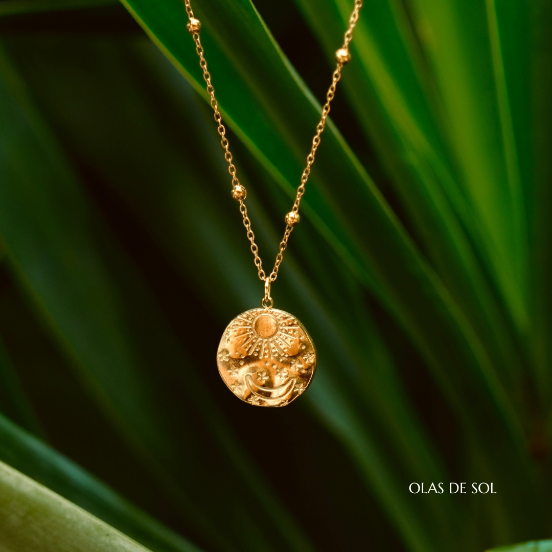 Collar Amanecer - acero inoxidable bañado en oro 18k