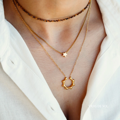 Collar Marea dorada - acero inoxidable bañado en oro 18k