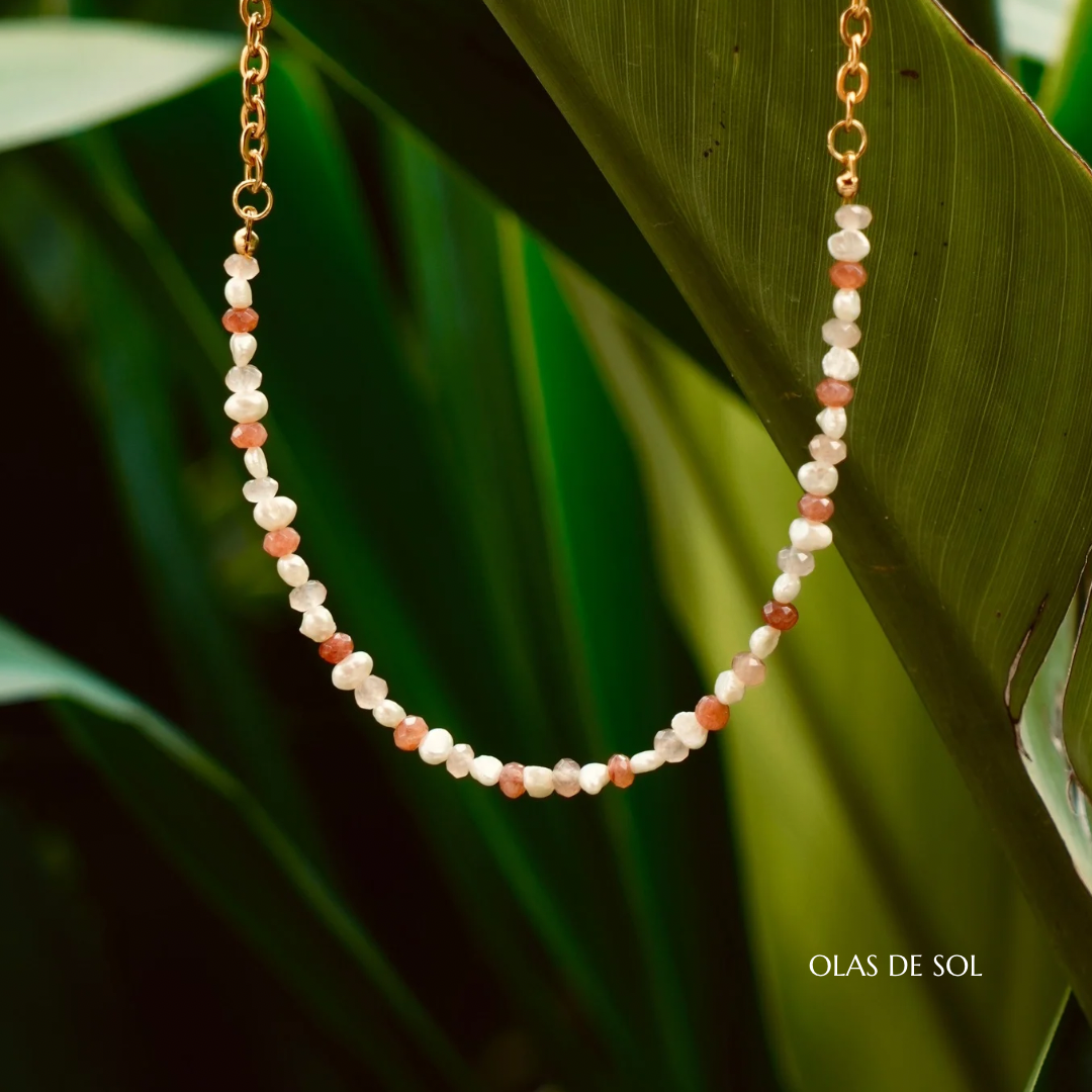 Collar Salina - acero inoxidable bañado en oro 18k