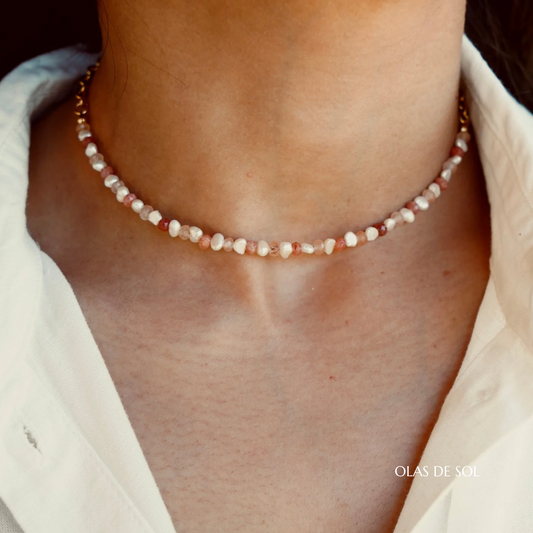 Collar Salina - acero inoxidable bañado en oro 18k