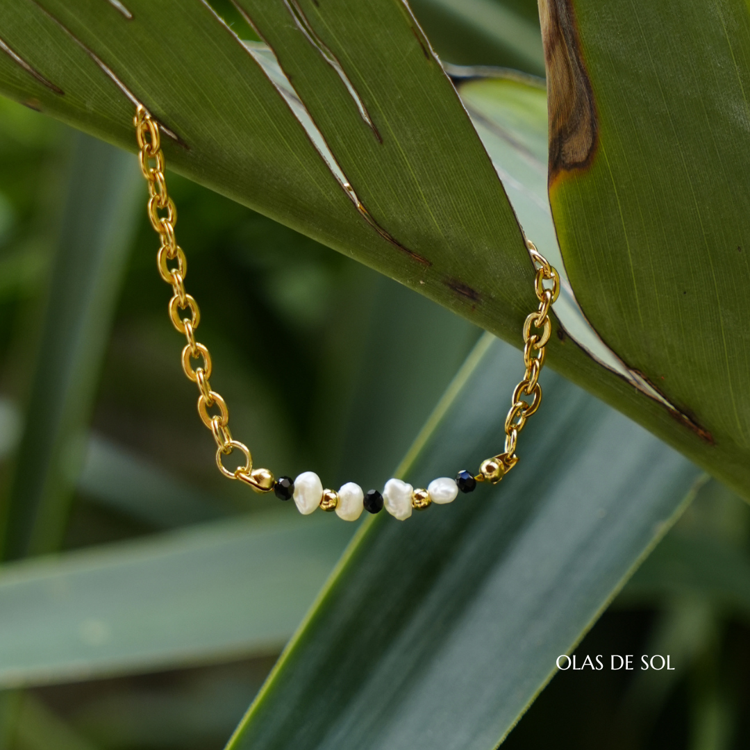 Pulsera Noches de verano Ref.1 - acero inoxidable bañado en oro 18k