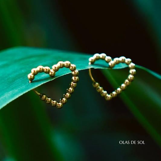 Pendientes Amaré - acero inoxidable bañado en oro 18k