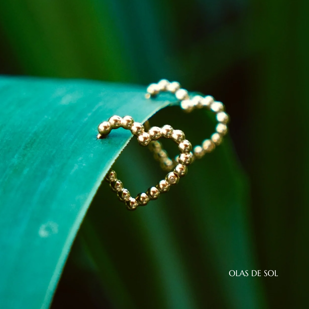 Pendientes Amaré - acero inoxidable bañado en oro 18k