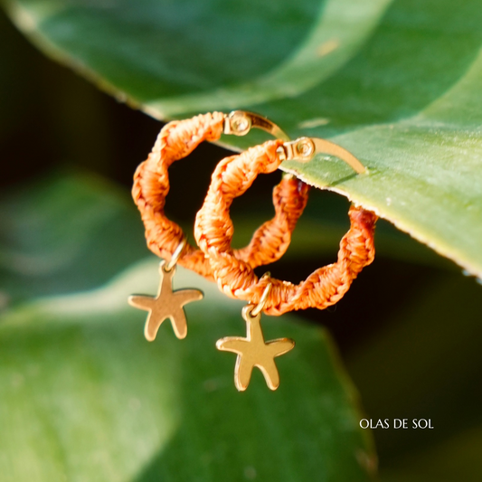 Pendientes macramé Starfish